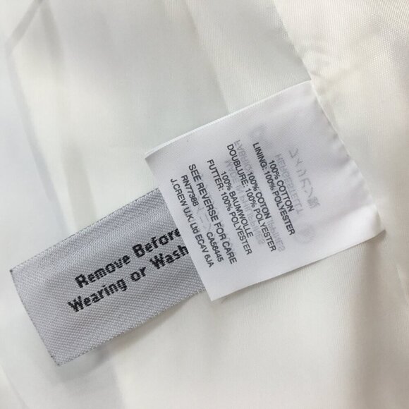 J. Crew NWT Puckered Gingham Seersucker Blazer Jacket Navy Blue Size 6 G2016 - Picture 10 of 10